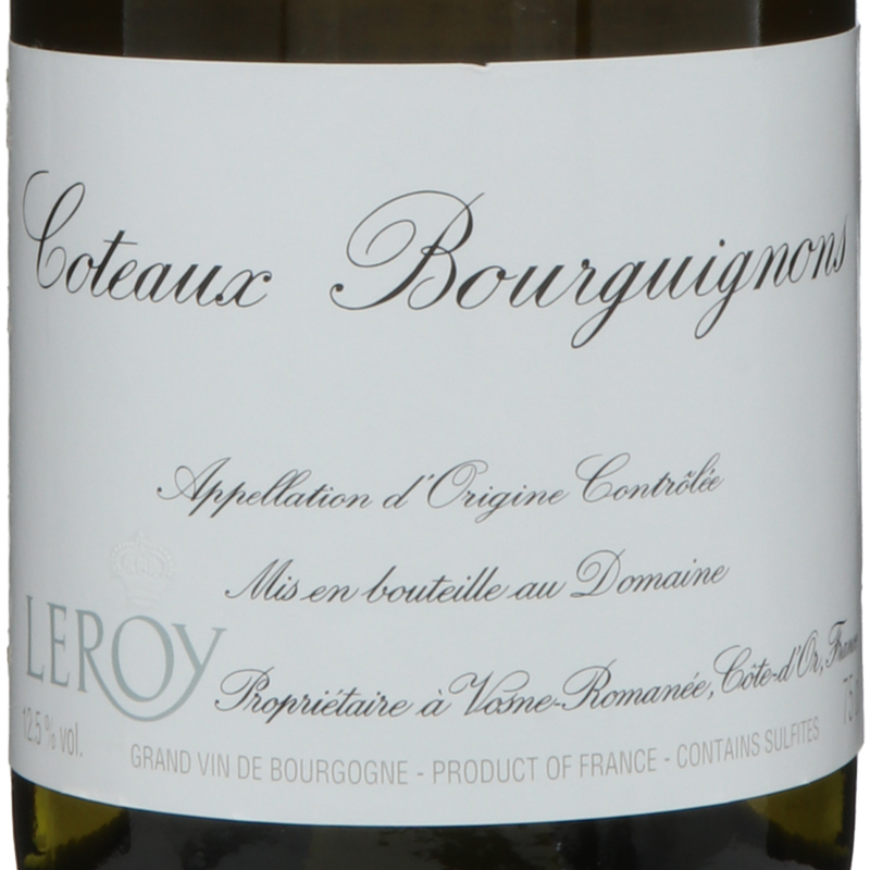 ドメーヌ ルロワ コトーブルギニヨン 白 2018 黄色キャップ正規品