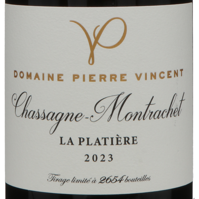 ドメーヌ・ピエール・ヴァンサン　シャサーニュ・モンラッシェ　ラ・プラティエール　2023